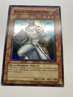 Yugioh Aurkus, Lightsworn Druid Super Rare Unlimited LODT-EN081 MP - Image 1