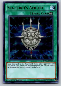 Sea Lord's Amulet DUSA-EN009 Ultra Rare Duelist Saga Yu-Gi-Oh 1st Edition NM - Image 1