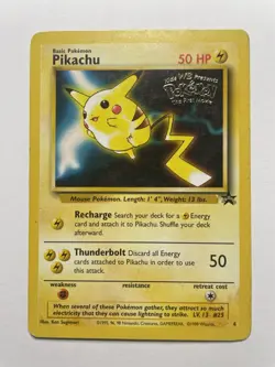 Pokemon Pikachu #4 the First Movie Black Star Promo Card TCG - Image 1