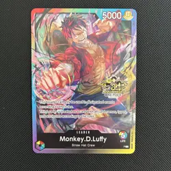 One Piece TCG - Monkey D. Luffy Leader - P - 3rd Anniversary Stamped Promo - Image 1