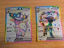 Umbreon and Espeon Promo Pokemon Card Set SVP175/SVP176 Prismatic Evolution - Image 1