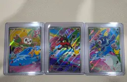 Pokemon First Partner Illustration Collection Alola Gen 7 Starters Promo Cards - Image 1
