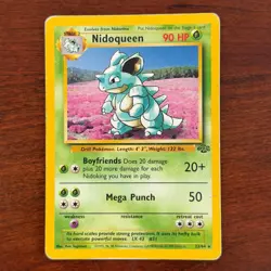 Nidoqueen 23/64 Non Holo Rare Jungle Pokemon Card DMG - Image 1