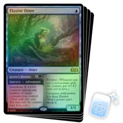 FOIL ELUSIVE OTTER X4 Wilds Of Eldraine WOE Magic MTG MINT CARD - Image 1