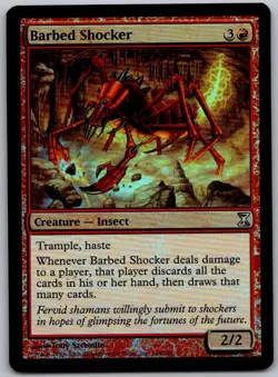Barbed Shocker 144 Uncommon Time Spiral Magic: The Gathering Foil Lightly Played - Image 1