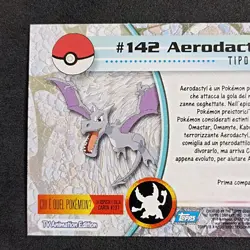 Aerodactyl #142 Holo Foil Pokemon Topps Series 2 Italiano Nearmint - Image 5