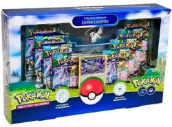 POKEMON GO COLLEZIONE PREMIUM Eevee Lucente con 8 buste di Espansione italiano - Image 1