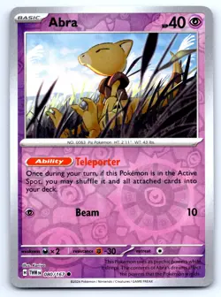 Pokemon Abra SV06: Twilight Masquerade TWM Common Reverse Holofoil 080/167 NM - Image 1