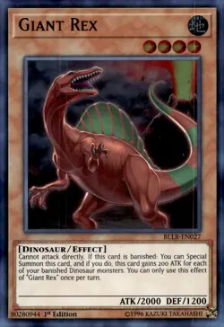 Yu-Gi-Oh! Giant Rex 1st Ed. BLLR EN027 Ultra Rare NM/LP x1 - Image 1