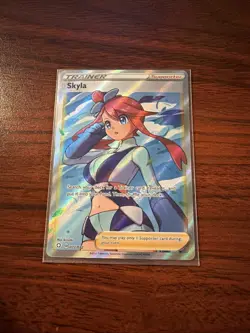 Skyla 072/072 Holo Pokemon Shining Fates Full Art Trainer card NM - Image 1
