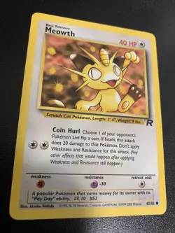 Pokemon Card Team Rocket - Meowth 62/82 - Near Mint Wotc 1999 - Image 2