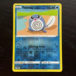 Poliwag 030/196 Pokemon Lost Origin SWSH Reverse Holo Common Card NM - Image 1