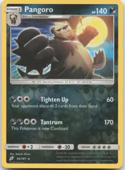 Pangoro 94/181 Reverse Holo SM - Team Up Pokemon Card NM - Image 1