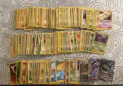Damaged Pokemon Card Lot Mostly Vintage - Image 1