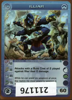 (211176) ILLIAR 65/35/85/70/60 (2 Max Stats) SR Silver Foil 1st Ed. Chaotic Card - Image 1