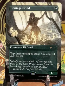 MTG | Heritage Druid (Borderless) [Secret Lair] NF - Image 1