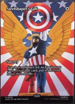 MTG Marvel Super Heroes Steelshaper's Gift Borderless (Mythic) - Image 1