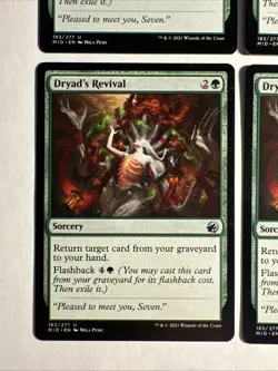 4x Mtg Innistrad Midnight Hunt Dryad‘s Revival NM/M Magic The Gathering - Image 2