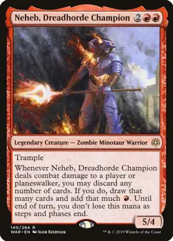 MTG [WAR-140 Foil NM] Neheb, Dreadhorde Champion - Image 1