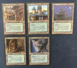 MTG HOMELANDS LAND SET OF 5 TRIPLE MANA LAND CASTLE SENGIR KOSKUN FALLS WIZARDS - Image 3
