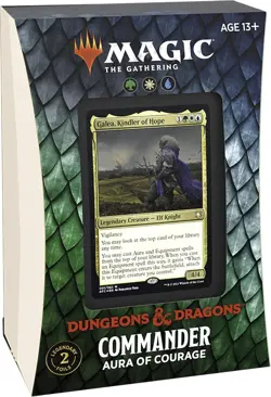 Magic MTG Adventures in the Forgotten Realms Commander Deck Aura of Courage - Image 1