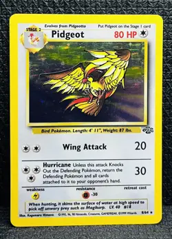 Pokemon TCG Pidgeot Jungle 8/64 Holo Unlimited Holo Rare - Image 1