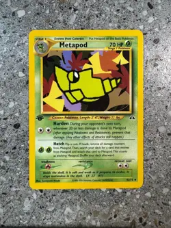 Pokemon TCG Cards 1st Edition Metapod 42/75 Neo Discovery Uncommon NM - Image 1
