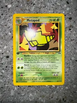 Pokemon TCG Cards 1st Edition Metapod 42/75 Neo Discovery Uncommon NM - Image 3