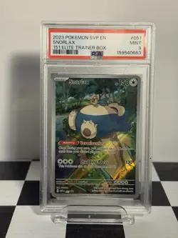 Snorlax 051/165 151 Elite Trainer Box Svp En-sv Black Star Promo Pokemon PSA 9 - Image 1