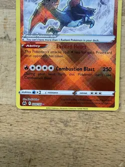 Radiant Charizard 020/159 Radiant Rare Crown Zenith Pokemon Holo Near Mint - Image 2