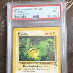 2000 Pokemon TCG Pikachu 27/53 Wotc Promo Black Star Regular PSA 9 FAST SHIPPING - Image 4