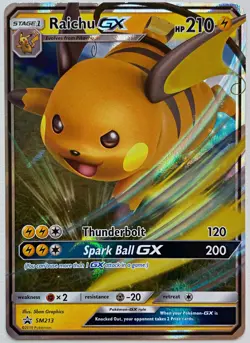 Raichu GX SM213 Holo Black Star Promo Pokemon - Image 1