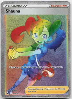 Shauna 278/264 Rainbow Rare Fusion Strike Holo Near Mint j - Image 1