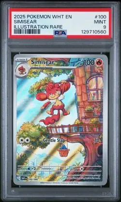 2025 Pokemon WHT EN Simisear IR PSA 9 - Image 1