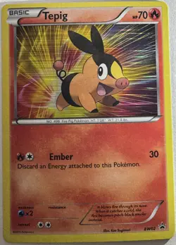 Tepig Pokemon 2011 Black & White Promo BW02 Holo - Image 1