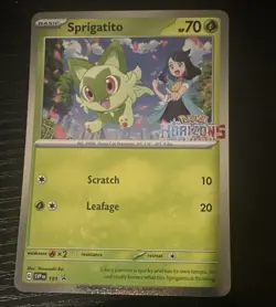 The Pokemon Company Pokemon TCG Sprigatito 191 SVP Promo Holo Eng 2024 - Image 1
