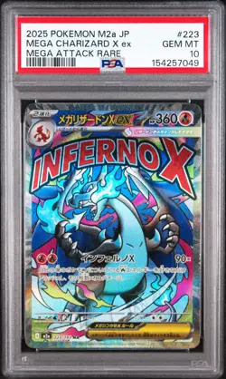 2025 POKEMON JAPANESE M2A-MEGA DREAM EX #223 MEGA CHARIZARD X EX PSA 10 - Image 1