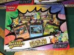 (5) Pokemon TCG Mega Evolution ASCENDED HEROES Deluxe Pin Collection Box Lot X5 - Image 2