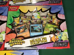 (5) Pokemon TCG Mega Evolution ASCENDED HEROES Deluxe Pin Collection Box Lot X5 - Image 3