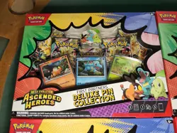 (5) Pokemon TCG Mega Evolution ASCENDED HEROES Deluxe Pin Collection Box Lot X5 - Image 5