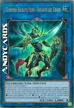GLORIOSO SOLDATO NERO - SOLDATO DEL CHAOS • Ultra R • MAMA IT073 • 1Ed • Yugioh! - Image 1