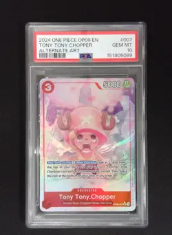 2024 ONE PIECE OP08 007 TWO LEGENDS ALTERNATE ART TONY TONY CHOPPER PSA 10 ENG - Image 1