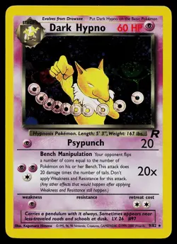 Pokemon Card - Dark Hypno Team Rocket 9/82 Holo Rare - Image 1