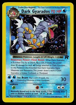 Pokemon Card - Dark Gyarados Team Rocket 8/82 Unlimited Holo Rare - Image 1