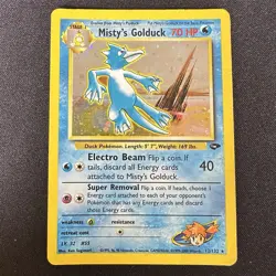 Misty's Golduck 12/132 WOTC Gym Challenge Unlimited Holo Mistys Pokemon Card HP - Image 1