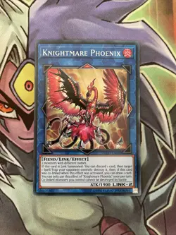 FLOD-EN046 Knightmare Phoenix Super Rare UNL Edition NM Yugioh Card - Image 1