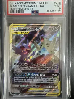 Mega Sableye & Tyranitar GX 226/236 Unified Minds Full Art Holo PSA 9 - Image 1