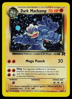 Pokemon Card - Dark Machamp Team Rocket 10/82 Unlimited Holo Rare - Image 1