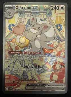 Cinccino ex 119/086 Chaos Rising Secret Illustration Rare Full Art Holo English - Image 1