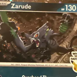 Pokemon Zarude GameStop Promo Pitch Black Cosmos Holo - Image 3